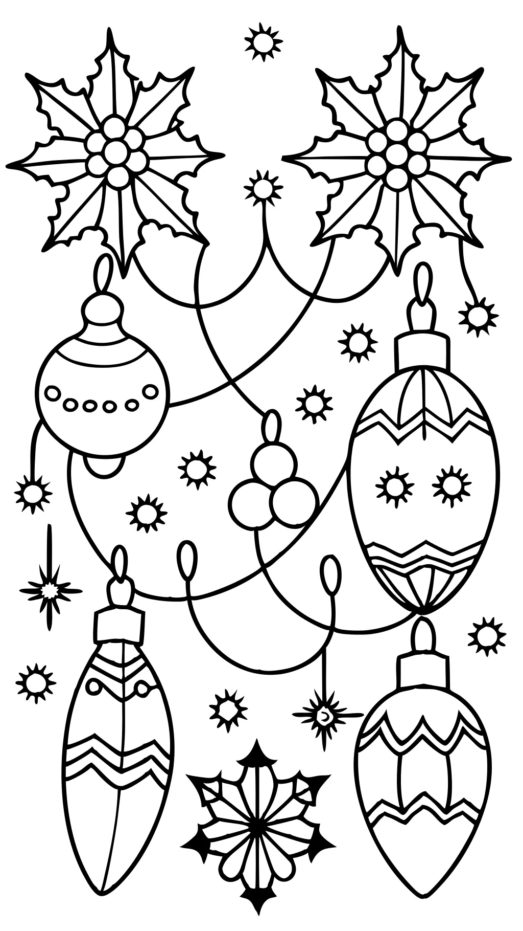 christmas light coloring pages